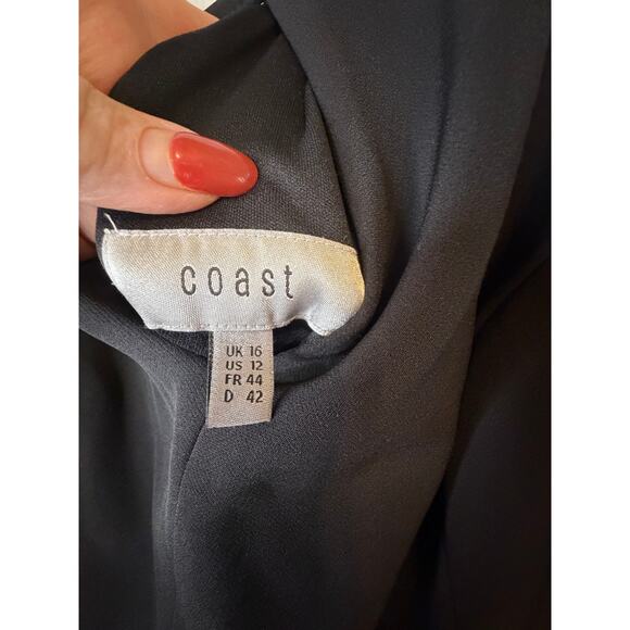 Coast Black and White Fabian Print Maxi Dress - US Size 12 - Picture 14 of 16